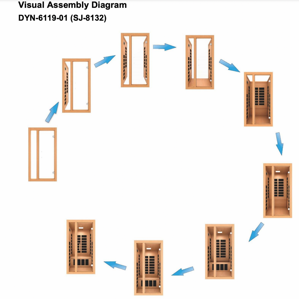 Dynamic Saunas Sauna Dynamic "Gracia" 1-2-person Low EMF FAR Infrared Sauna DYN-6119-01