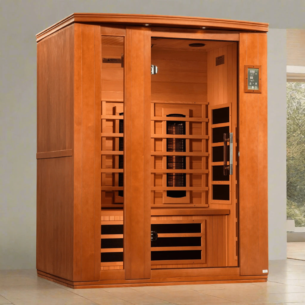 Dynamic Saunas Sauna Dynamic "Lugano" 3-Person Full Spectrum  Near Zero EMF FAR Infrared Sauna DYN-6336-03 FS