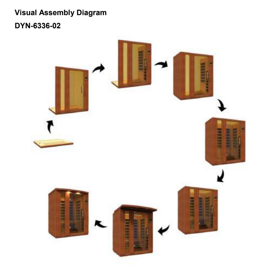 Dynamic Saunas Sauna Dynamic "Lugano" 3-person Low EMF FAR Infrared Sauna DYN-6336-02