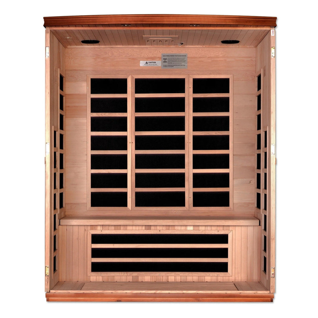 Dynamic Saunas Sauna Dynamic "Lugano" 3-person Low EMF FAR Infrared Sauna DYN-6336-02