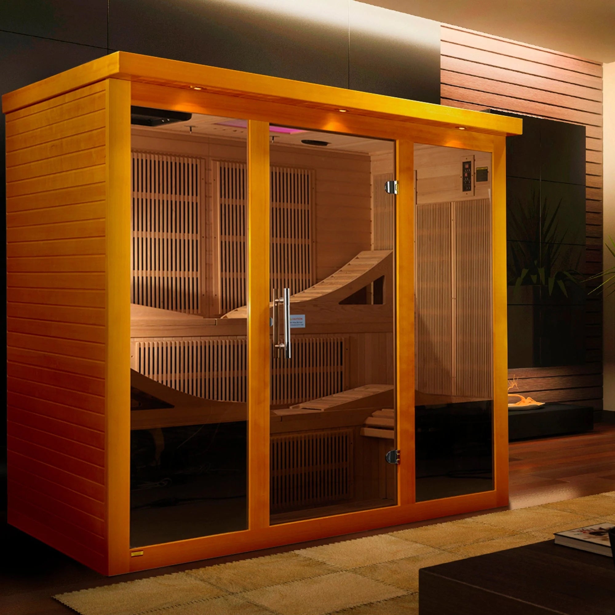 Dynamic Saunas Sauna Dynamic Monaco 6-person Ultra Low EMF FAR Infrared Sauna - DYN-6996-01 Elite