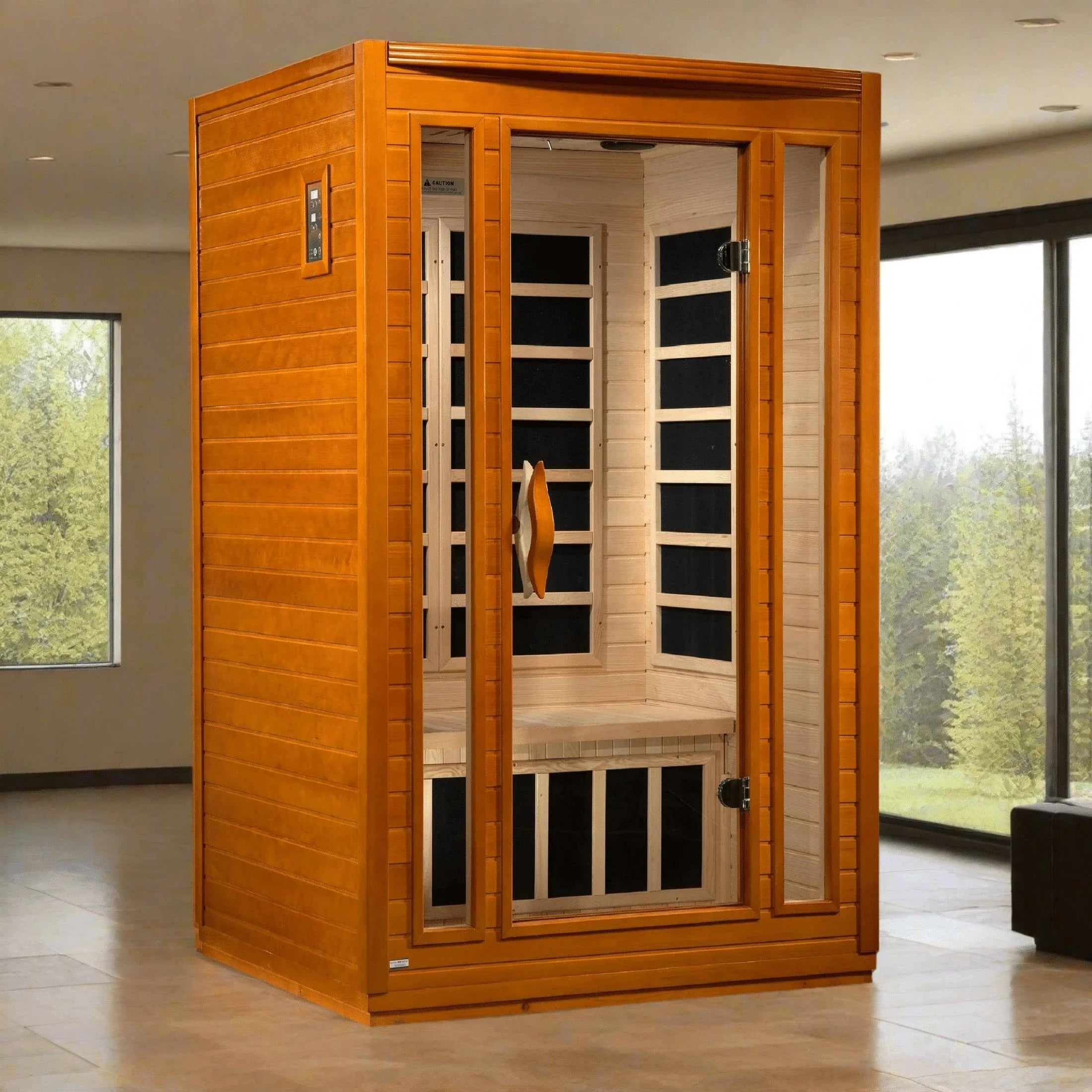Dynamic Saunas Sauna Dynamic "San Marino" 2-person Low EMF FAR Infrared Sauna DYN-6210-01