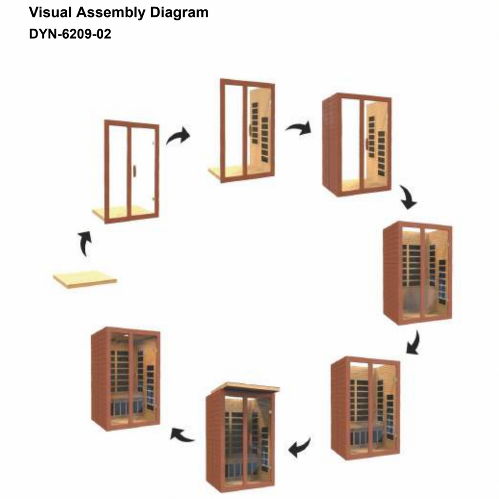 Dynamic Saunas Sauna Dynamic Santiago Elite 2-person Ultra Low EMF FAR Infrared Sauna - DYN-6209-02 Elite