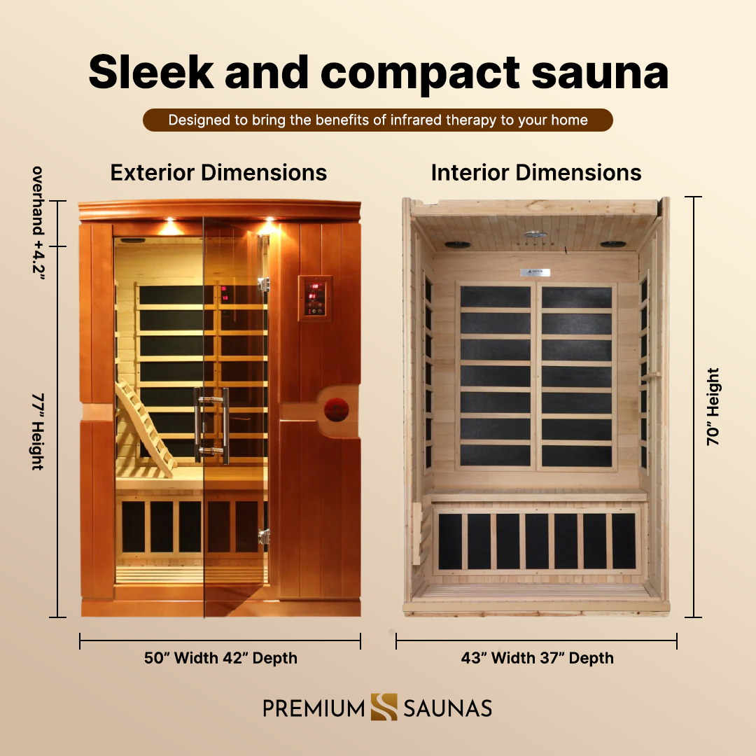 Dynamic Saunas Sauna Dynamic "Venice" 2-person Low EMF FAR Infrared Sauna DYN-6210-01