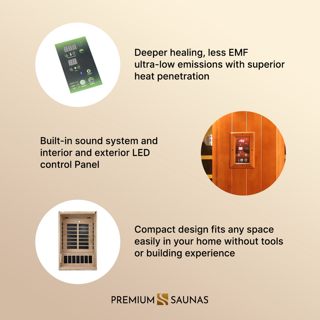 Dynamic Saunas Sauna Dynamic "Venice" 2-person Low EMF FAR Infrared Sauna DYN-6210-01