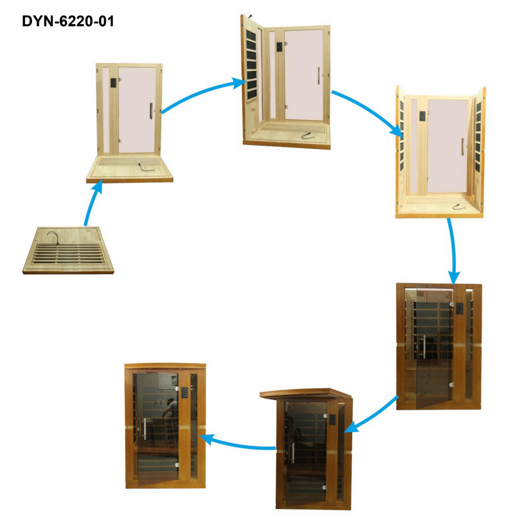 Dynamic Saunas Sauna Dynamic "Vittoria" 2-person Low EMF FAR Infrared Sauna - DYN-6220-01