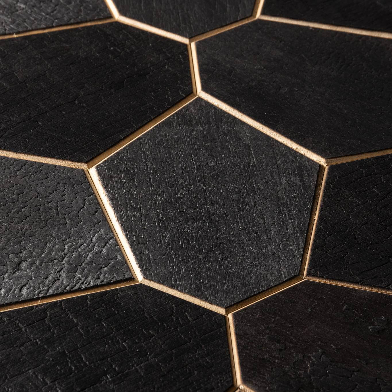 EmotionWood EmotionWood Hexagon Abachi Yakisugi Decorative Sauna Wall Panel
