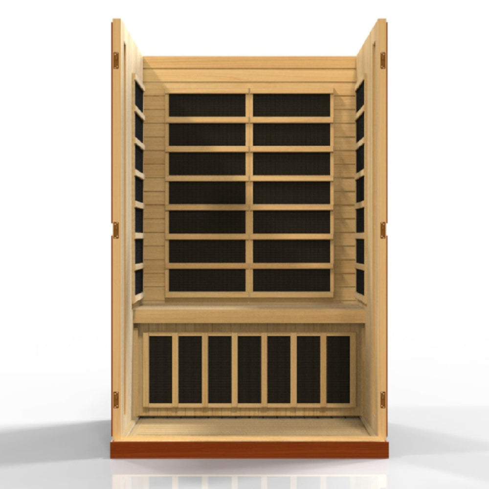 Premium Saunas Golden Designs Vittoria Elite 2 Person Ultra Low EMF Infrared Sauna | DYN-6220-01 Elite