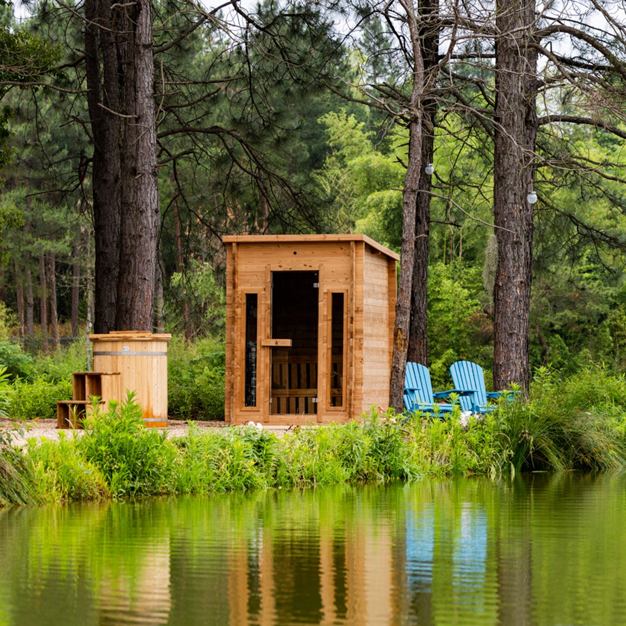 Redwood Outdoors Cabin Outdoor Sauna 4-Person — photo 4