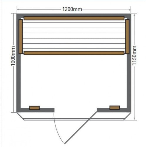 SunRay Evansport 2 Person Indoor Infrared Sauna
